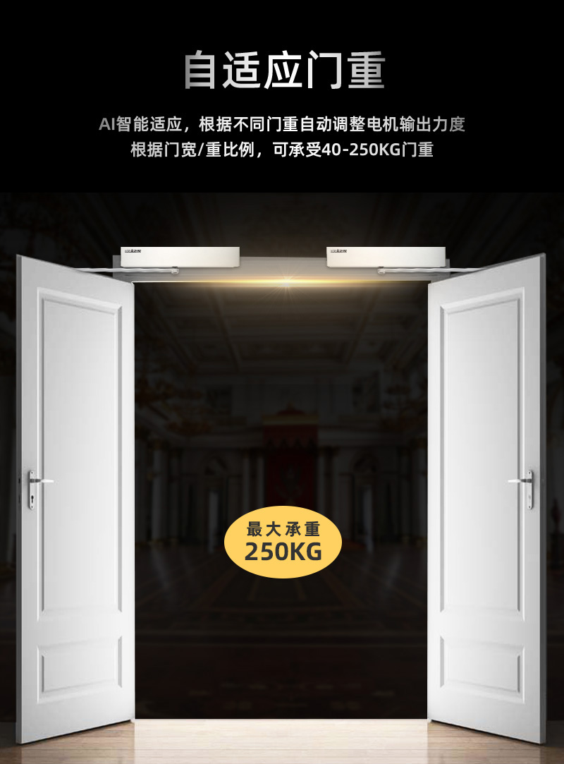 自適應門重，最大承重250KG